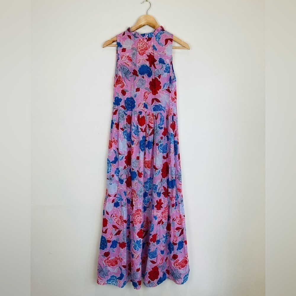 BB Dakota Steve Madden cotton floral maxi dress in pink floral. Size XS - Picture 7 of 8